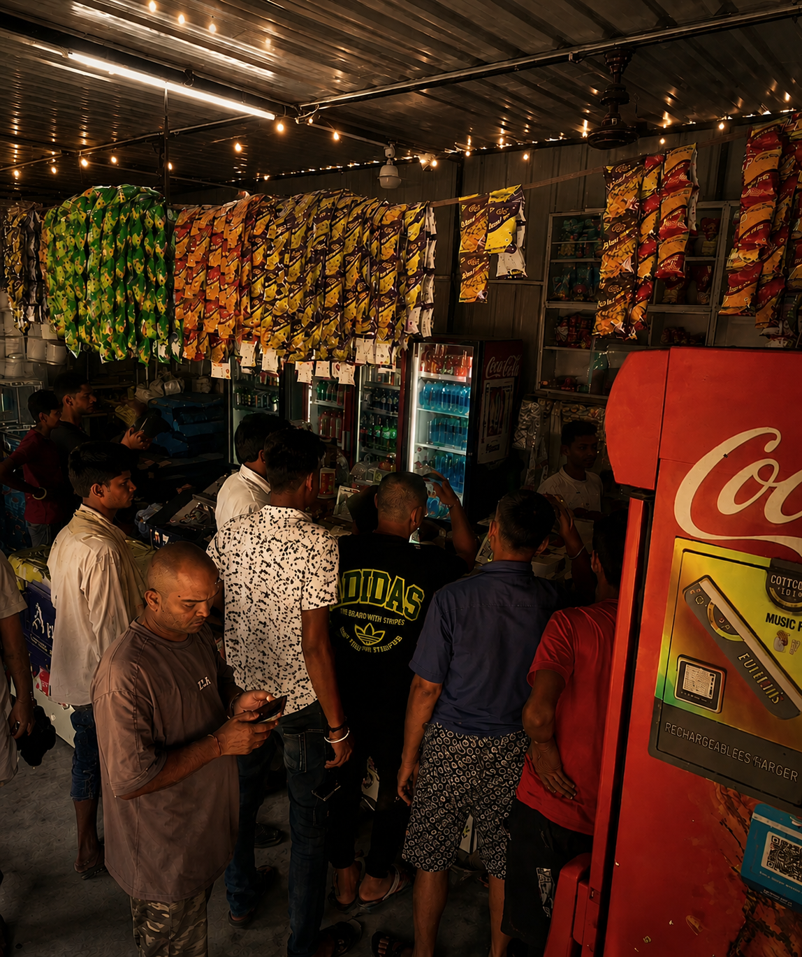 Highway Chaiwala shop par bheed, Balia Chowk